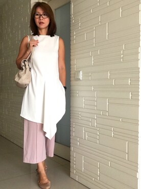 「working style」｜「アイテム（チュニック）」を使った、chalinnさん（レディース・165cm）の夏コーディネート