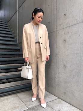 「VONDEL（フォンデル）のアイテム」を使った、NAOKOさん（レディース・159cm）の春コーディネート