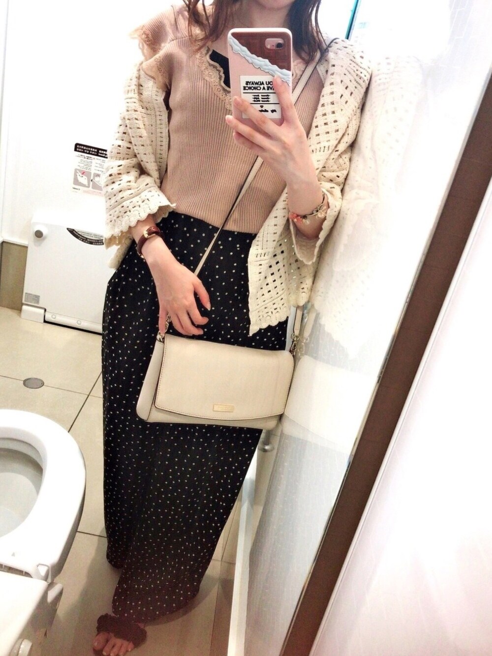 「休日コーデ、低身長コーデ、おちびさん、レースタンク、GU、サマーカーディガン」｜「chouのアイテム（カーディガン/ボレロ、ベージュ系）」を使った、Noさん（レディース・149cm）の夏コーディネートの1枚目の写真