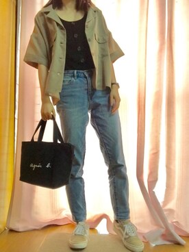 「zozoデニム」｜「アイテム（腕時計）」を使った、Noさん（レディース・149cm）の夏コーディネート