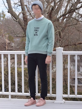 「COMMON PROJECTS（コモンプロジェクト）のアイテム（シューズ）」を使った、innovation_movementさん（メンズ・180cm）の冬コーディネート