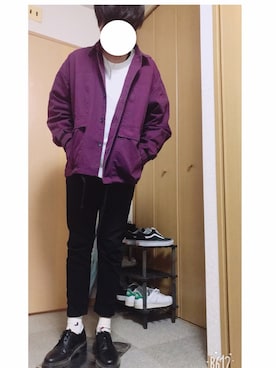 「CASPER JOHN AIVER（キャスパージョンアイバー）のアイテム（ミリタリージャケット）」を使った、シンゲンさん（メンズ・175cm）の春コーディネート