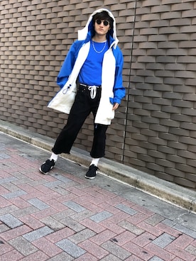 「BALENCIAGA」｜「アイテム（マウンテンパーカー）」を使った、ツチヤショウキさん（メンズ・174cm）の冬コーディネート