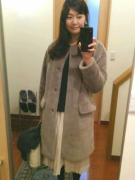 横山佳織さん（レディース・170cm）の冬コーディネート