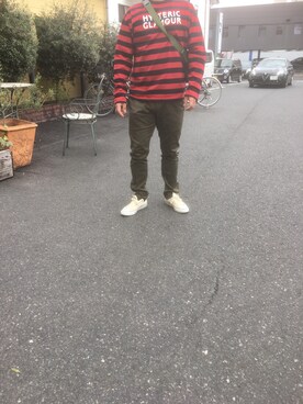 「HYSTERIC GLAMOUR（ヒステリックグラマー）のアイテム」を使った、筋肉バカさん（メンズ・174cm）の春コーディネート