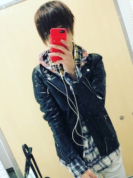 「Buffalo Bobs（バッファローボブズ）のアイテム（ジャケット/アウター）」を使った、袖まる。さん（メンズ・180cm）の秋コーディネート