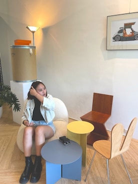 「日常」｜「アイテム（デニムジャケット）」を使った、イレンさん（レディース・159cm）の春コーディネート