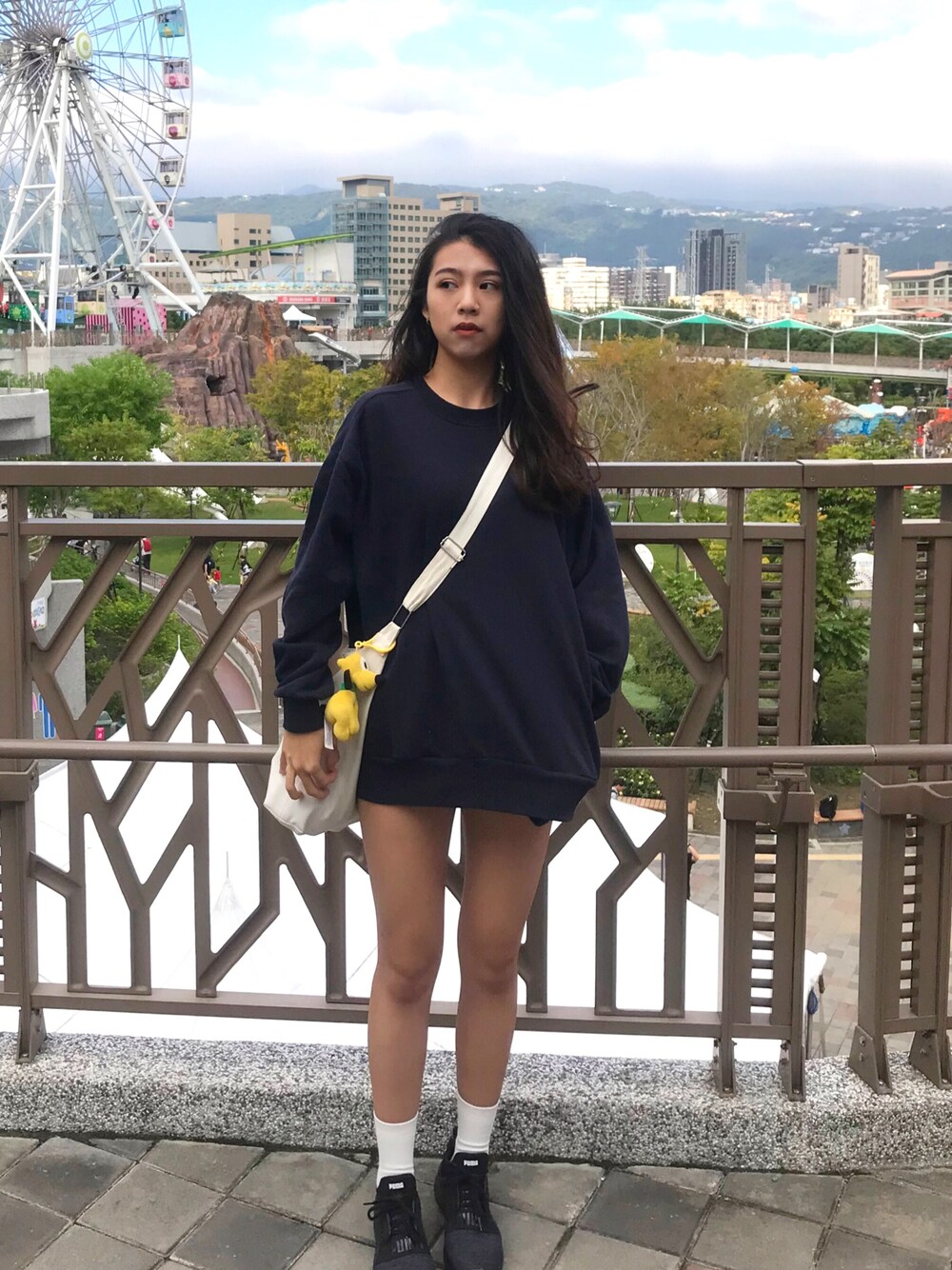 「GUのアイテム（トップス、その他）」を使った、Karen Wangさん（レディース・163cm）の冬コーディネートの1枚目の写真
