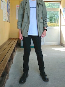 「黒パンツ」｜カイトさん（メンズ・175cm）の秋コーディネート
