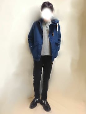 「ワッフル」｜「アイテム（マウンテンパーカー）」を使った、カイトさん（メンズ・175cm）の春コーディネート