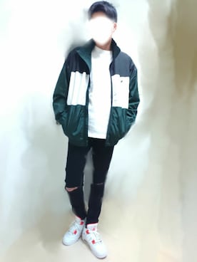 「KANGOL（カンゴール）のアイテム（ナイロンジャケット）」を使った、カイトさん（メンズ・175cm）の秋コーディネート