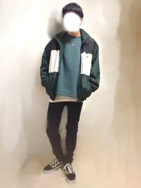 「KANGOL（カンゴール）のアイテム（ナイロンジャケット）」を使った、カイトさん（メンズ・175cm）の秋コーディネート