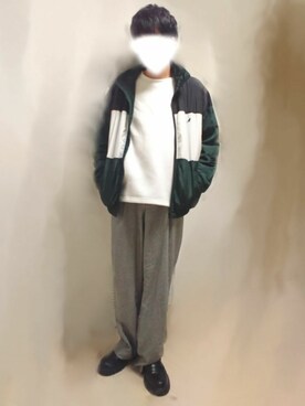 「KANGOL（カンゴール）のアイテム（ナイロンジャケット）」を使った、カイトさん（メンズ・175cm）の秋コーディネート