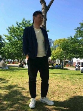 「CONVERSE TOKYO（コンバーストウキョウ）のアイテム（スニーカー）」を使った、cha_chanさん（メンズ・167cm）の春コーディネート