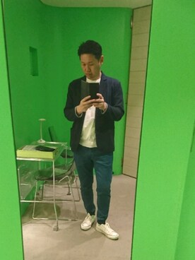 「CONVERSE TOKYO（コンバーストウキョウ）のアイテム（スニーカー）」を使った、cha_chanさん（メンズ・167cm）の春コーディネート