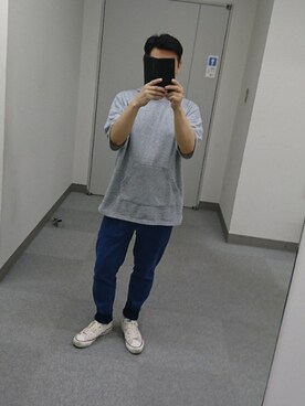 「CONVERSE TOKYO（コンバーストウキョウ）のアイテム（スニーカー）」を使った、cha_chanさん（メンズ・167cm）の夏コーディネート