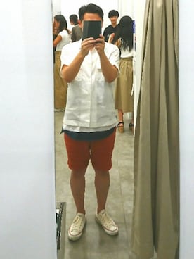 「CONVERSE TOKYO（コンバーストウキョウ）のアイテム（スニーカー）」を使った、cha_chanさん（メンズ・167cm）の夏コーディネート