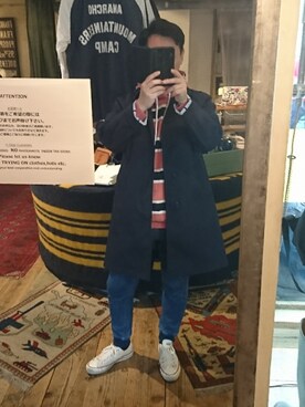 「CONVERSE TOKYO（コンバーストウキョウ）のアイテム（シューズ）」を使った、cha_chanさん（メンズ・167cm）の春コーディネート