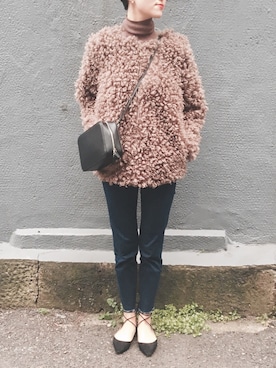 「kormarch」｜「アイテム（その他アウター）」を使った、Ayaさん（レディース・173cm）の冬コーディネート