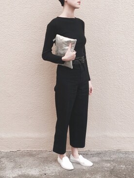 「UNIQLOU」｜「アイテム（その他）」を使った、Ayaさん（レディース・173cm）の春コーディネート