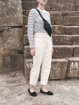 「UNIQLOU」｜「アイテム（アクセサリー）」を使った、Ayaさん（レディース・173cm）の春コーディネート