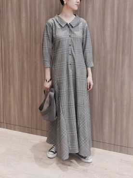 「Two Faces（トゥーフェイシーズ）のアイテム（ワンピース/ドレス）」を使った、Ayaさん（レディース・173cm）の秋コーディネート