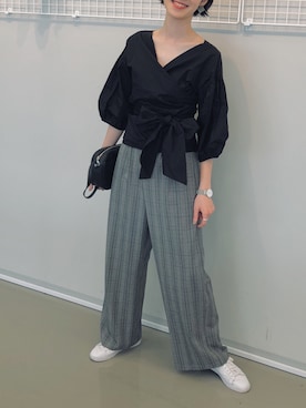 「Two Faces（トゥーフェイシーズ）のアイテム（トップス）」を使った、Ayaさん（レディース・173cm）の春コーディネート