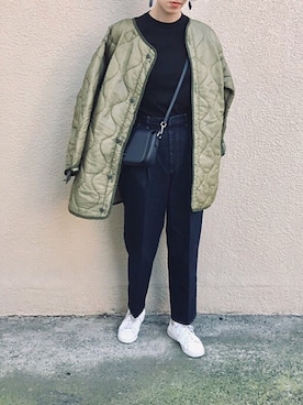 「florist」｜「アイテム（ミリタリージャケット）」を使った、Ayaさん（レディース・173cm）の秋コーディネート