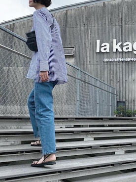 「UNIQLO+J」｜Ayaさん（レディース・173cm・20代）の夏コーディネート