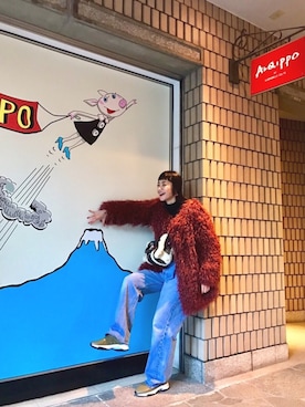 「NICE CLAUP（ナイスクラップ）のアイテム」を使った、IZUMI YUMENOさん（レディース・163cm）の冬コーディネート