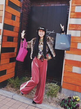 「OPENING CEREMONY（オープニングセレモニー）のアイテム（パンツ）」を使った、IZUMI YUMENOさん（レディース・163cm）の冬コーディネート