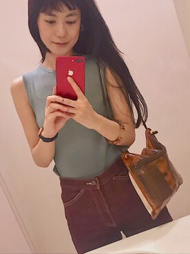 「MARC JACOBS（マークジェイコブス）のアイテム（腕時計）」を使った、IZUMI YUMENOさん（レディース・163cm）の夏コーディネート