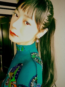 「アイテム（イヤリング）」を使った、IZUMI YUMENOさん（レディース・163cm・20代）の夏コーディネート