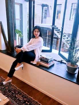 「rag & bone（ラグアンドボーン）のアイテム（トップス）」を使った、IZUMI YUMENOさん（レディース・163cm）の夏コーディネート