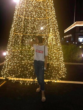 「UNIQUE（ユニーク）のアイテム（パンツ）」を使った、Milkyball小奶球さん（レディース・163cm）の夏コーディネート