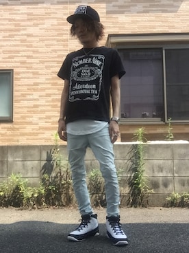 「KTZ（ケイティーゼット）のアイテム（帽子）」を使った、B★Cさん（メンズ・171cm）の夏コーディネート