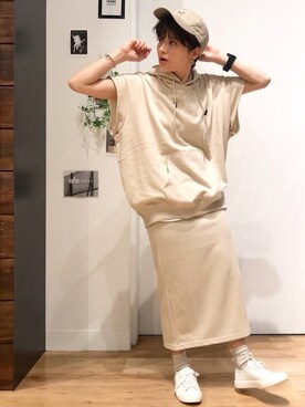 Camp7 ノースリーブパーカーを使った人気ファッションコーディネート Wear