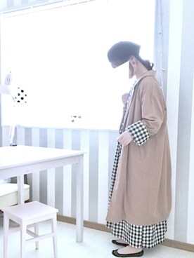 「handmade」｜「アイテム（その他アウター）」を使った、ユカさん（レディース・162cm）の冬コーディネート