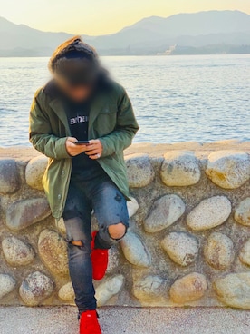 「RVCA（ルーカ）のアイテム（ジャケット/アウター）」を使った、 だらメルさん（メンズ・170cm）の夏コーディネート