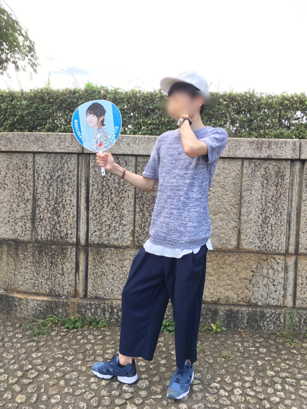 「伊藤万理華」｜「Bershkaのアイテム（キャップ、ホワイト系）」を使った、ゆうやさん（メンズ・174cm）の夏コーディネートの1枚目の写真