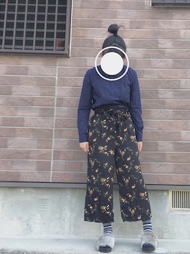「ボーダーソックス」｜「アイテム（サンダル）」を使った、ぱいんさん（レディース・163cm）の冬コーディネート