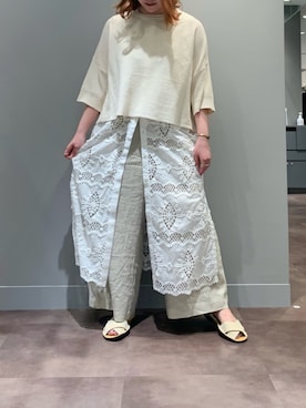 「PUAL CE CIN（ピュアルセシン）のアイテム（ワンピース/ドレス）」を使った、とみいなつみさん（レディース・155cm）の春コーディネート