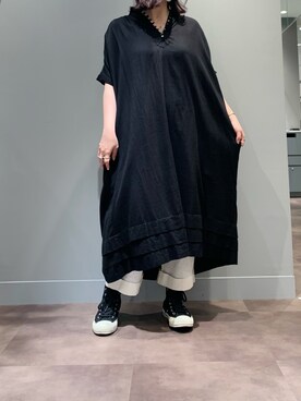 「PUAL CE CIN（ピュアルセシン）のアイテム（ワンピース/ドレス）」を使った、とみいなつみさん（レディース・155cm）の春コーディネート