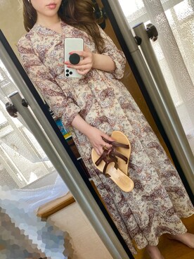 「SLOBE IENA（スローブイエナ）のアイテム（サンダル、ブラウン系）」を使った、Patoraさん（レディース・160cm）の秋コーディネート