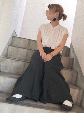 「SVEC（シュベック）のカンフーシューズ kung fu Shoes / ストラップパンプス（バレエシューズ）」を使った、ｊｕｎｎａｎ🐈さん（レディース・146cm）の秋コーディネート