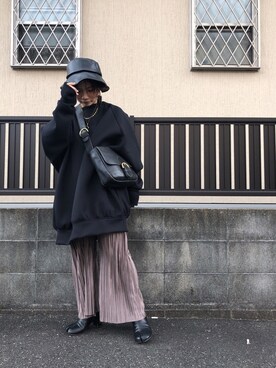 「JEANASIS（ジーナシス）のアイテム（スウェット）」を使った、ｊｕｎｎａｎ🐈さん（レディース・147cm）の冬コーディネート