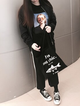 「korean」｜「アイテム（ジャケット/アウター）」を使った、Yanki Auさん（レディース・174cm）の冬コーディネート