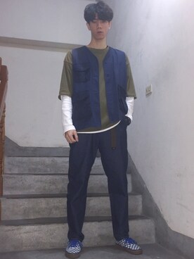 「レイヤードstyle」｜「アイテム（その他アウター）」を使った、ionism_Shiroさん（メンズ・178cm）の春コーディネート