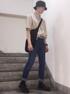 「PULL&BEAR（プルアンドベア）のアイテム（デニムパンツ）」を使った、ionism_Shiroさん（メンズ・178cm）の春コーディネート