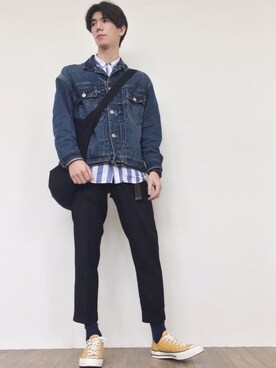 「SPAO（スパオ）のアイテム（ジャケット/アウター）」を使った、ionism_Shiroさん（メンズ・178cm）の春コーディネート
